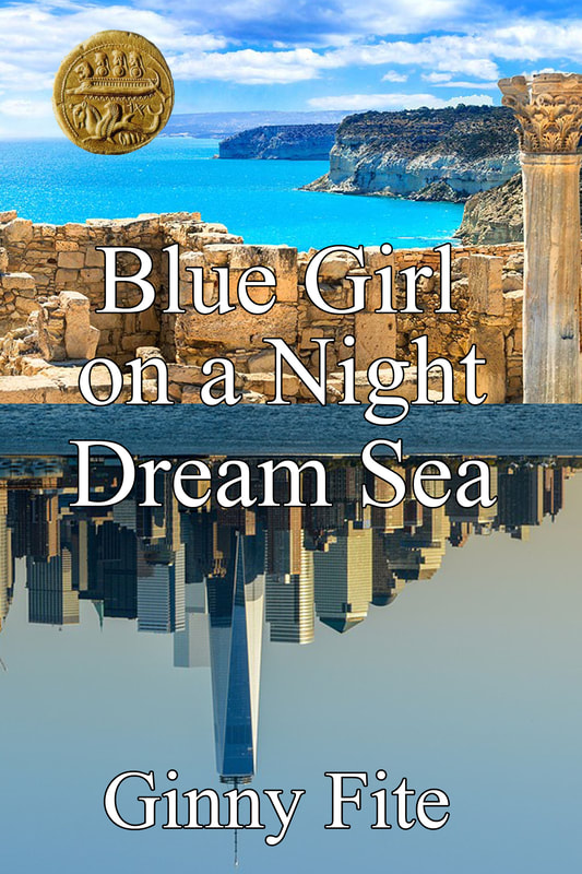 Blue Girl on a Night Dream Sea by Ginny Fite